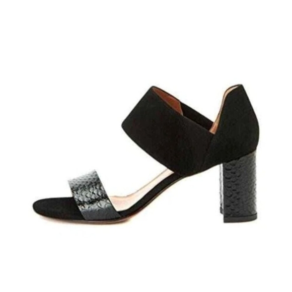 Aquatalia Suzanne Sneak print and Suede Black open toe shoes Size 6.5 - Picture 15 of 15